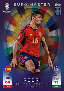 Rodri Spain Topps Match Attax EURO 2024 Euro Master Limited Edition #LE19